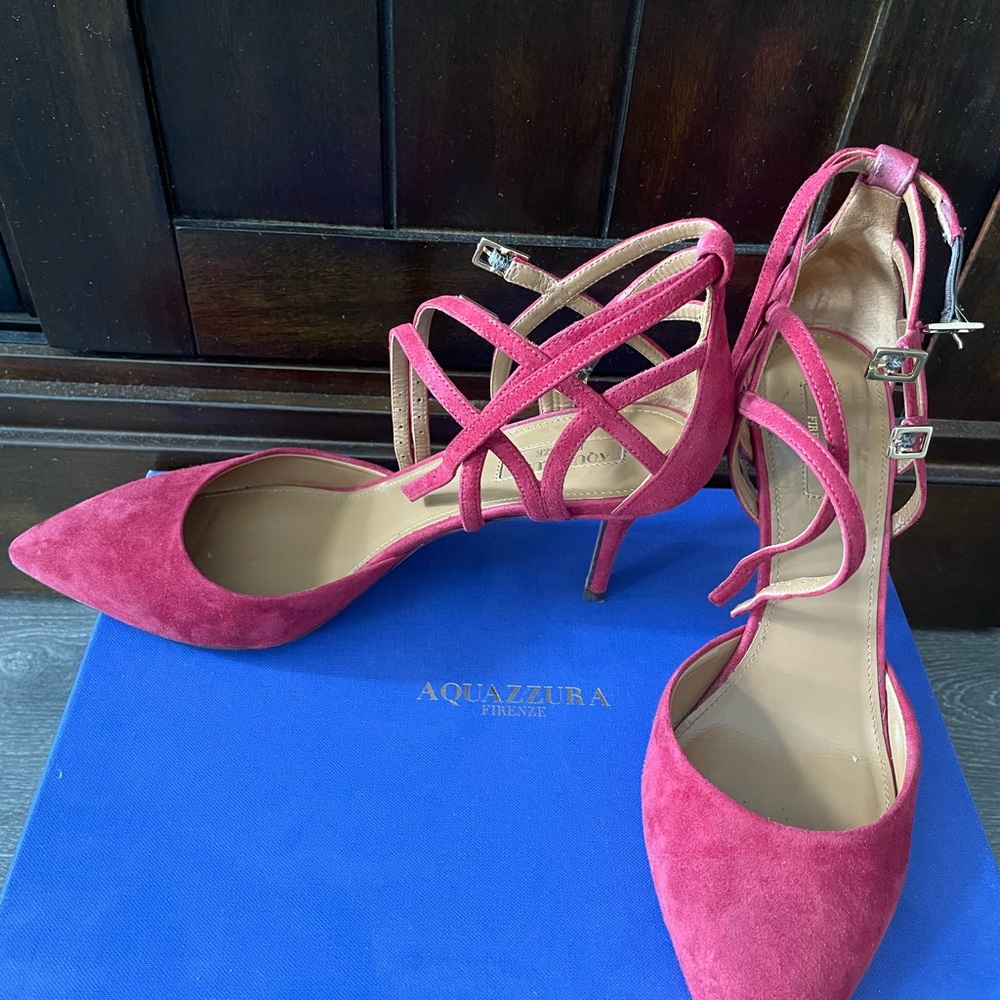 Aquazzura Pointed Toe Strappy Heels size US9